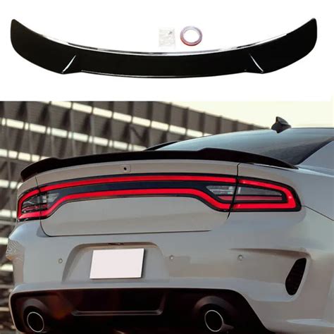 Fits 2011 2023 Dodge Charger Srthellcat Style Rear Spoiler Wing Abs