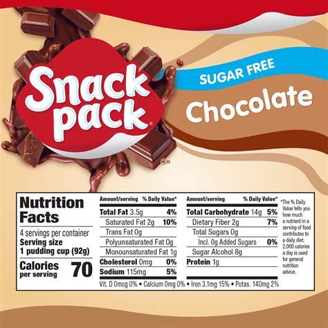 Snack Pack Pudding Nutrition Info Nutrition Ftempo