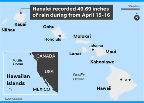 Big Island Hawaii Rainfall Map