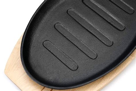 Wholesale Large Cast Iron Steak Plate Set With Wooden Board Factory And