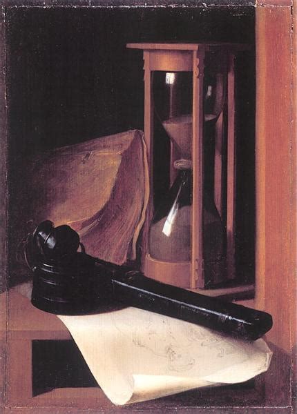 Still Life With Hourglass Pencase And Print Gerrit Dou