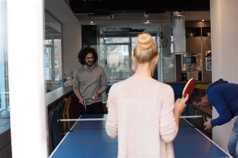 Startup Business Team Playing Ping Pong Tennis 12437643 Stock Photo At