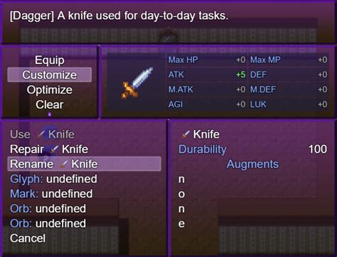 Remove Augment From Weapon Rpg Maker Mv Yanfly Chlasopa