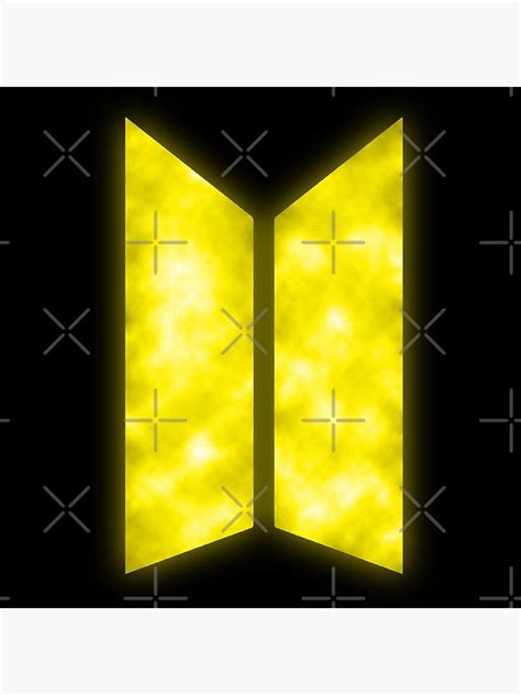 Bts Logo Yellow Glow Canvas Print For Sale By Nymphalidae Redbubble