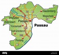 Karte Passau Stock-Vektorgrafik - Alamy