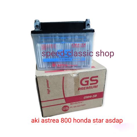 Aki Motor Astrea 800 Accu Honda Astrea Star Aki Gm4 3b Gs Premium