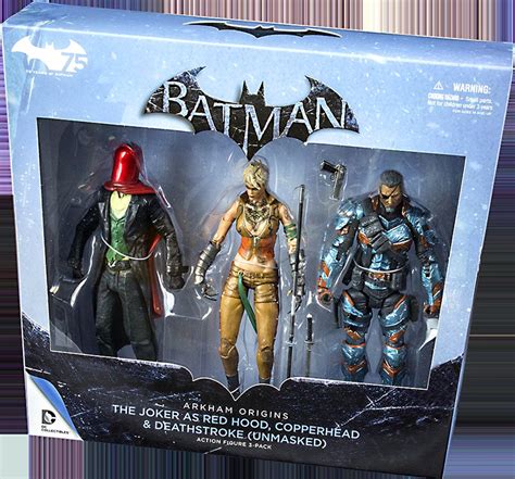 Batman Batman Arkham Origins Action Figure 3 Pack Deathstroke Red Hood