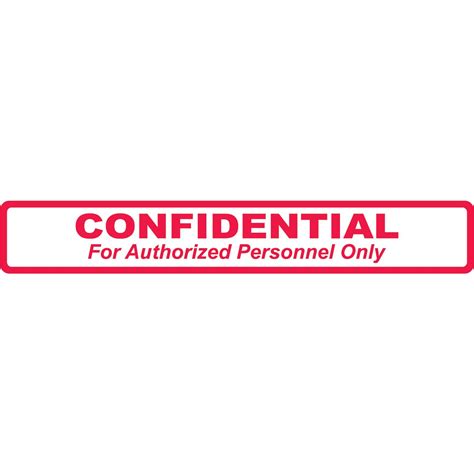 Arden Label A1019 Confidential For Authorized Personnel ...