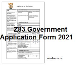 Neet 2021 application form will be released from the month of april 2021. Download Z83 form 2021-Government Jobs Application - South ...