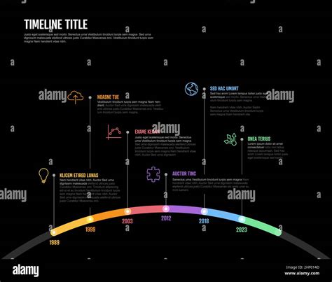 Vector Infographic Company Milestones Arc Curved Timeline Template
