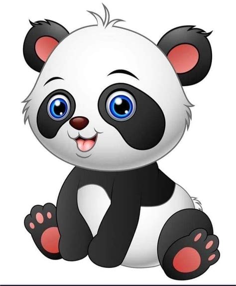 Pin De Luciana Cremon Em Dibujos  Ursos Panda Bebê Panda Desenho