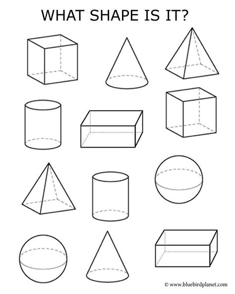 3 D Shapes Worksheets For Grade 1