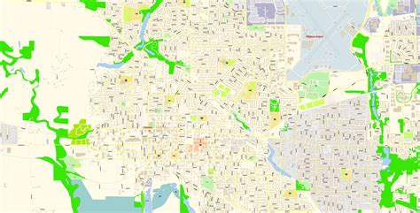 Hillsboro Large Area Pdf Map Vector Exact City Plan Oregon Detailed