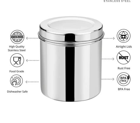 Stainless Steel Canisters For Home At Rs 250set In New Delhi Id