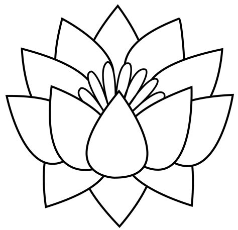 Flower Line Drawing Clipart Best