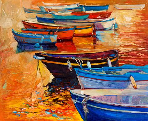 Boats Painting By Ivailo Nikolov