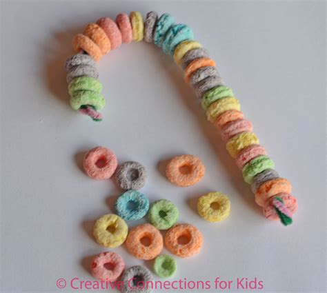 Christmas Fruit Loops Candy Cane Craft Preschool Crafts For Kids