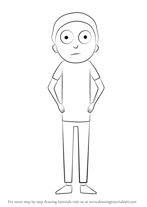 Learn How To Draw Morty From Rick And Morty Rick And Morty Step By