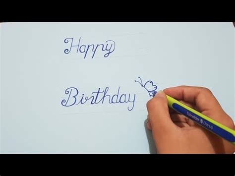 I have never given this any thought so i actually, it's better to write both and that applies even more in the case of twins and triplets and so on. How to write happy birthday in cursive letter ||Happy ...
