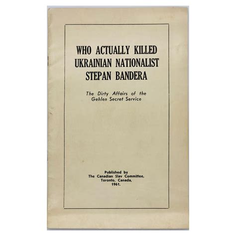 Who Actually Killed Ukrainian Nationalist Stepan Bandera Barnebys