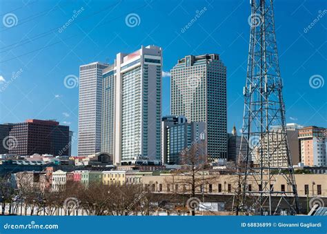 Buildings And Skyline Of New Orleans Lousiana Stock Image Image Of