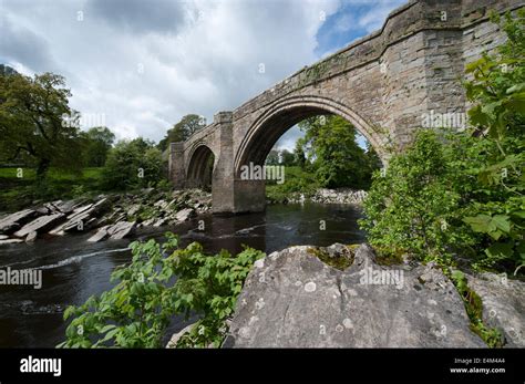 Devils Bridge Over The River Lune At Kirkby Lonsdale Cumbria Uk