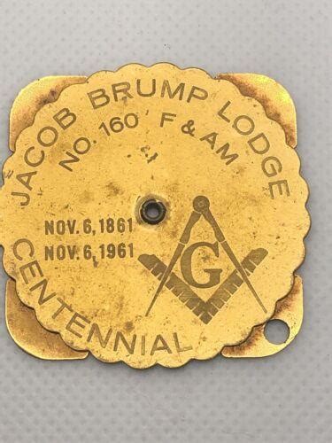 Vintage Jacob Brump Masonic Lodge Centennial 1861 1961 Perpetual