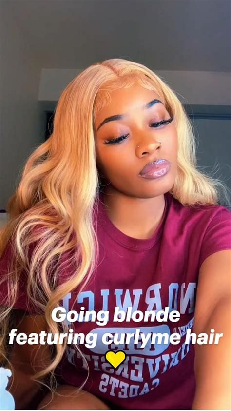 Going Blonde Featuring Curlyme Hair 💛 Short Human Hair Wigs Hair