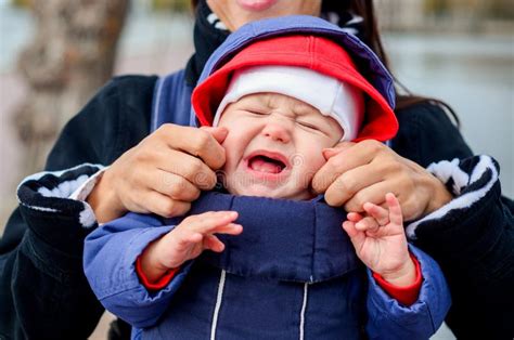 Little Baby Crying In The Park Stock Image Image Of Nature Outdoors