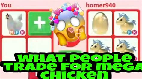 What People Trade For Mega Neon Chicken In Adopt Trading Youtube