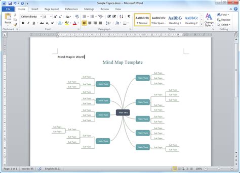 Export Mind Map Into Microsoft Word Document Conceptdraw Helpdesk Riset