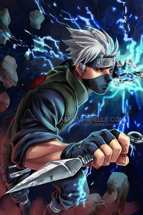 Kakashi Hatake Poster Print Fanart Wall Art Naruto