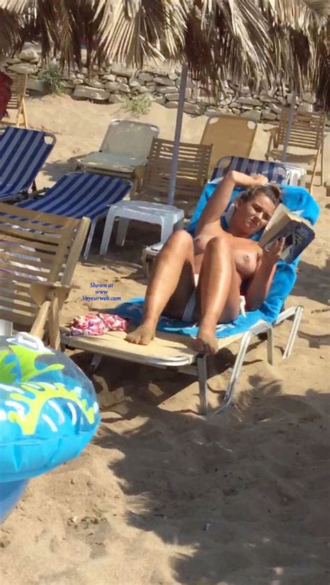 Busty Topless Girl On Greek Beach September 2017