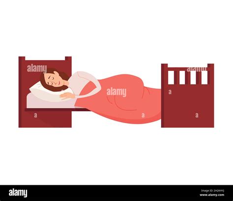 Woman Sleeping Or Dreaming Having A Rest Lying On Couch Stock Vector