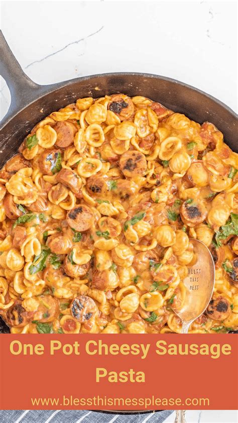 One pot sausage pasta is one of the easy recipes for busy nights. One Pot Cheesy Sausage Pasta | Recipe (With images ...