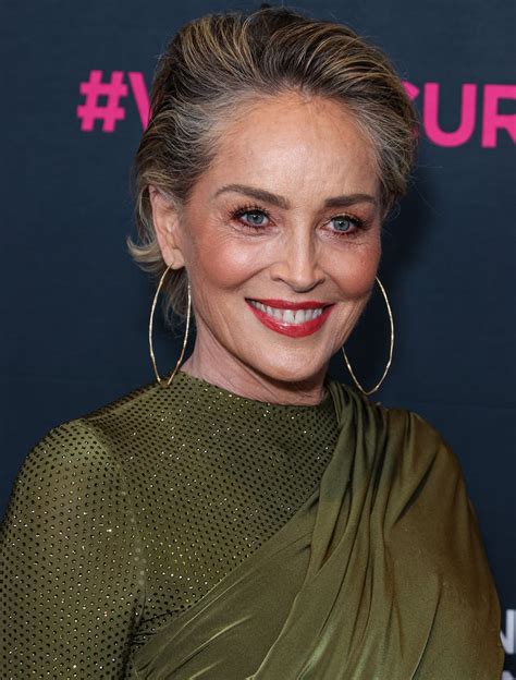 Sharon Stone Shines Bright In Rhinestoned Green Dress At Wcrfs Unforgettable Evening Gala