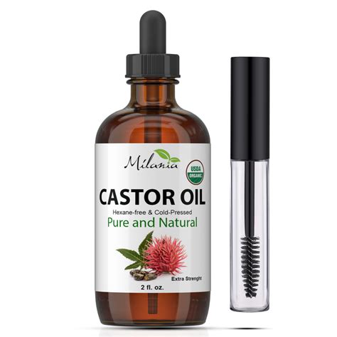 Milania Castor Oil 2oz Organic Extra Strength Serum For Eyelashes