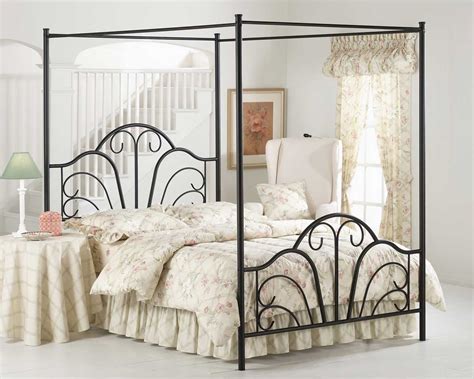 Custom made iron canopy bed with organic belgian linen headboard bloomhomeinc 5 out of 5 stars (196) $ 4,100.00. Enjoy the Romantic Bedroom with an Iron Canopy Bed Frame ...