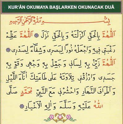Kur an ı Kerim Okumaya Başlarken Okunacak Duanın Arapçası ve Türkçesi