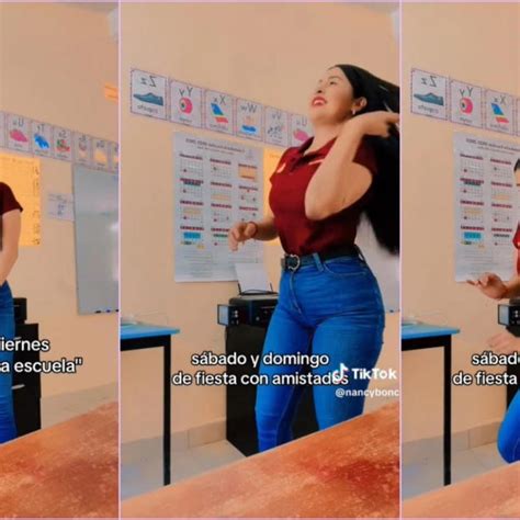Maestra De Primaria Se Hace Viral En Tiktok Por Bailar Reggaetón Frente Al Pizarrón Video Poresto