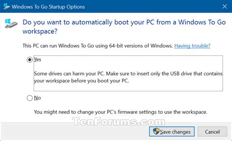 Change Windows To Go Startup Options In Windows 10 Tutorials