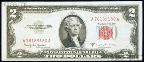 Who is on the two dollar bill. Two Dollar Bill Red Seal Series 1953 US Currency CU Crisp ...