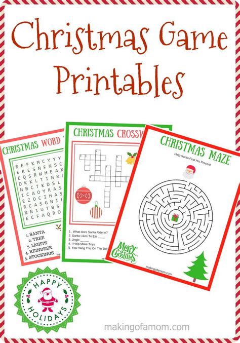 Free Printable Christmas Games For Families Christmas Is A Time For