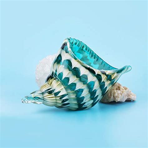 Qf Hand Blown Seashell Beautiful Home Decor Handmade Glass Art Glass Conch Pricepulse