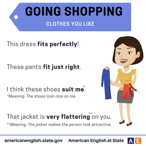 Phrases Going Shopping Clothes You Like Learn English English