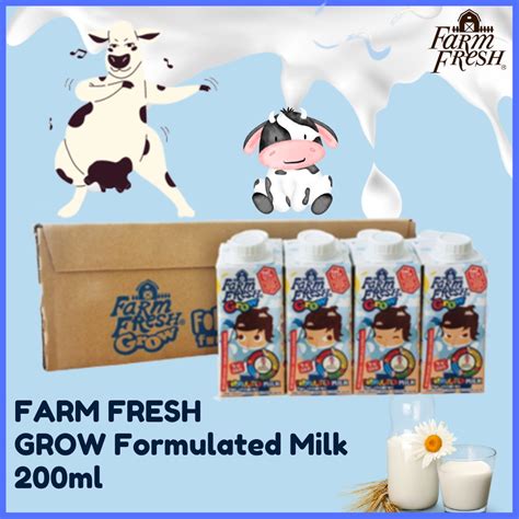 Farm Fresh Uht Milk 200ml Per Carton 24 Pcs 1 Carton Susu Segar Farm