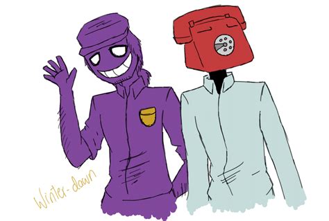 Phone Guy And Purple Guy By Tiny Tuatara On Deviantart