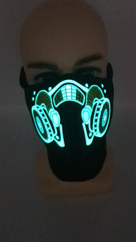 New Style Light Up Decoration Halloween Mask Sound Activated Led El