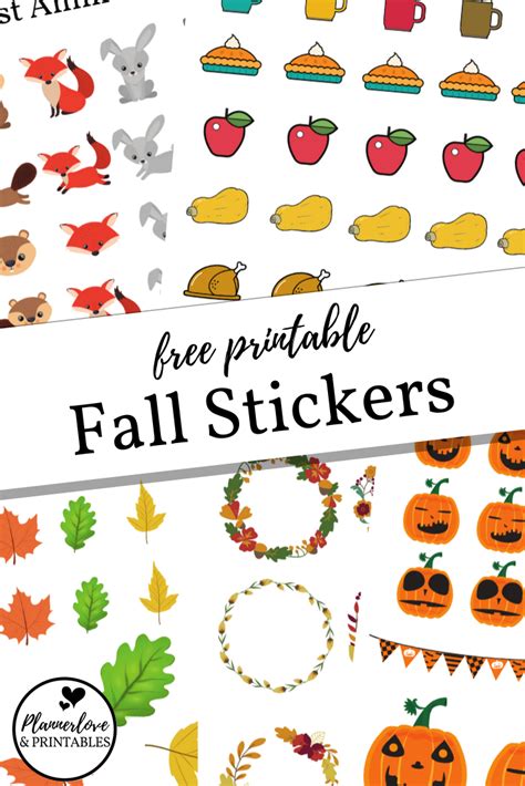 Free Printable Fall Stickers Autumn Stickers Printable Fall