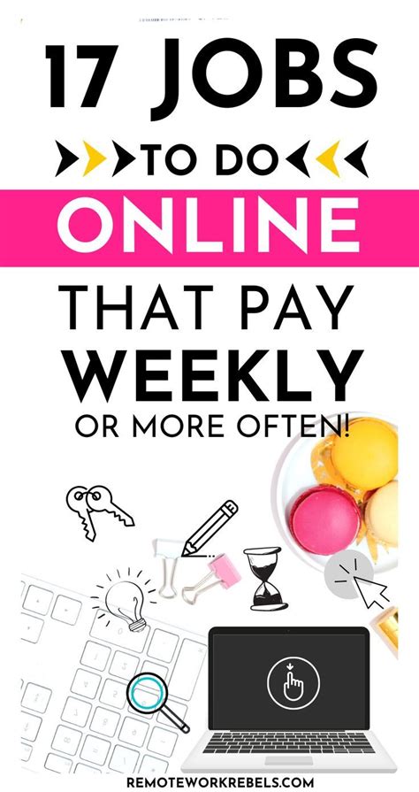 17 Work From Home Jobs That Pay Weekly Work From Home Jobs Second